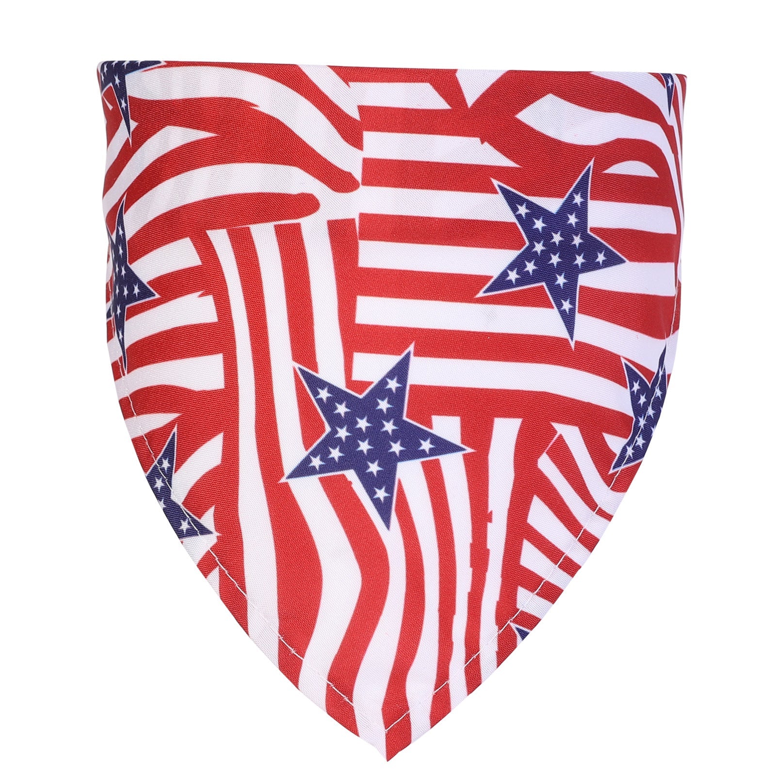 KFX-9150653 American Flag Triangle Towel for Pets - Single Layer Polyester Slobber Towel