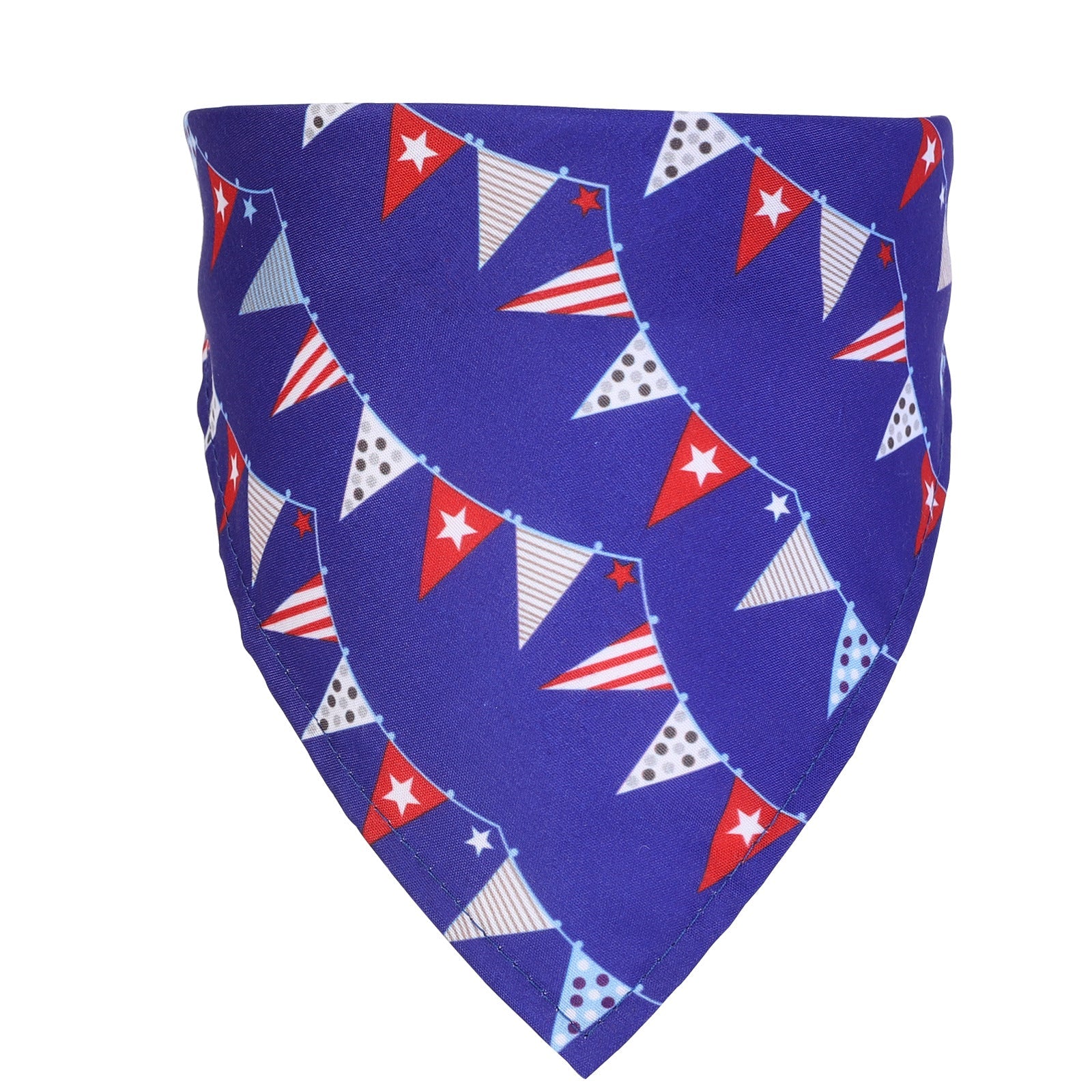 KFX-9150653 American Flag Triangle Towel for Pets - Single Layer Polyester Slobber Towel