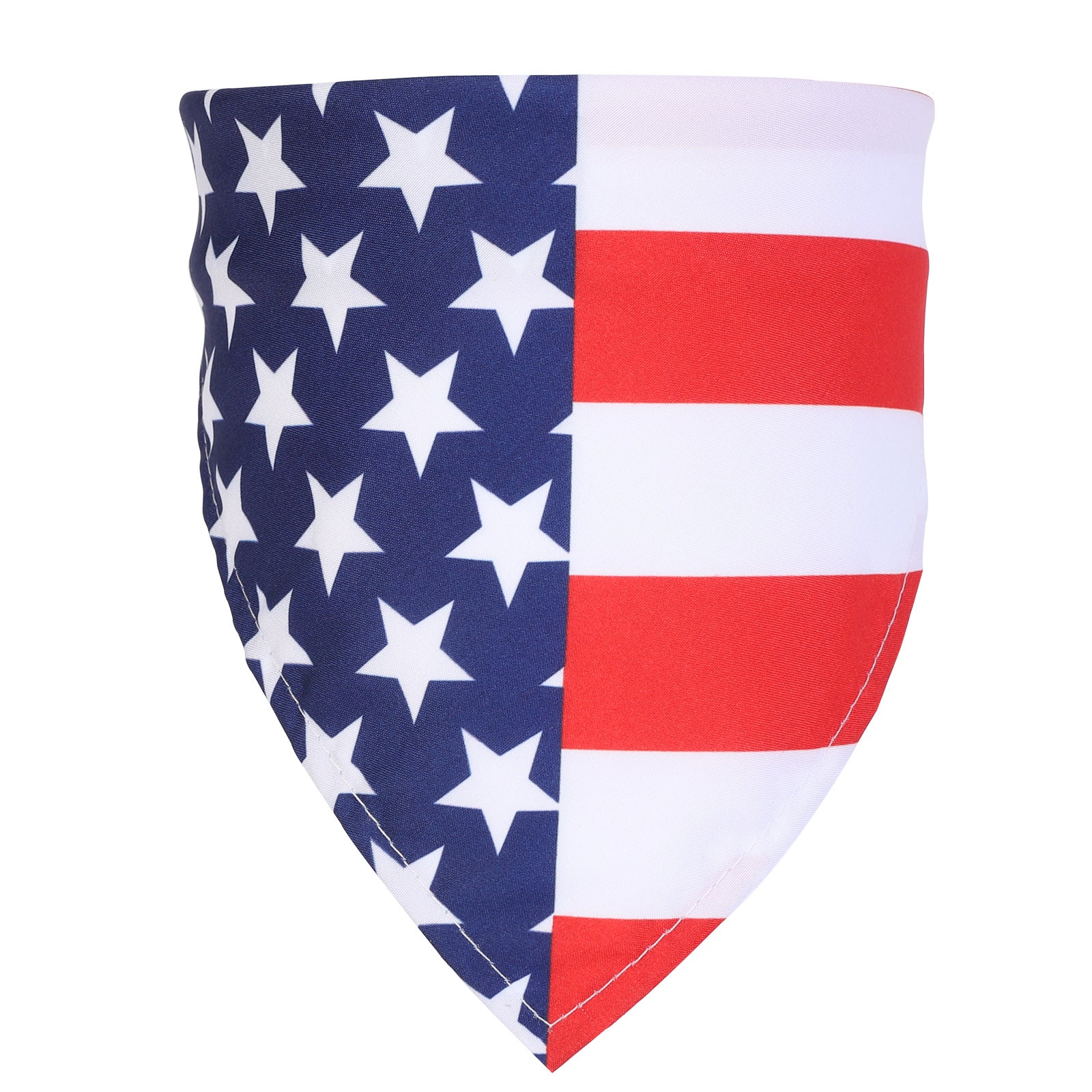 KFX-9150653 American Flag Triangle Towel for Pets - Single Layer Polyester Slobber Towel