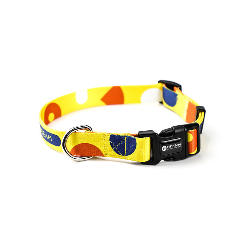 KFX-9152829 Durable High-Density Polyester Dog Collar and Leash with Comfortable Soft Design and Metal Fittings