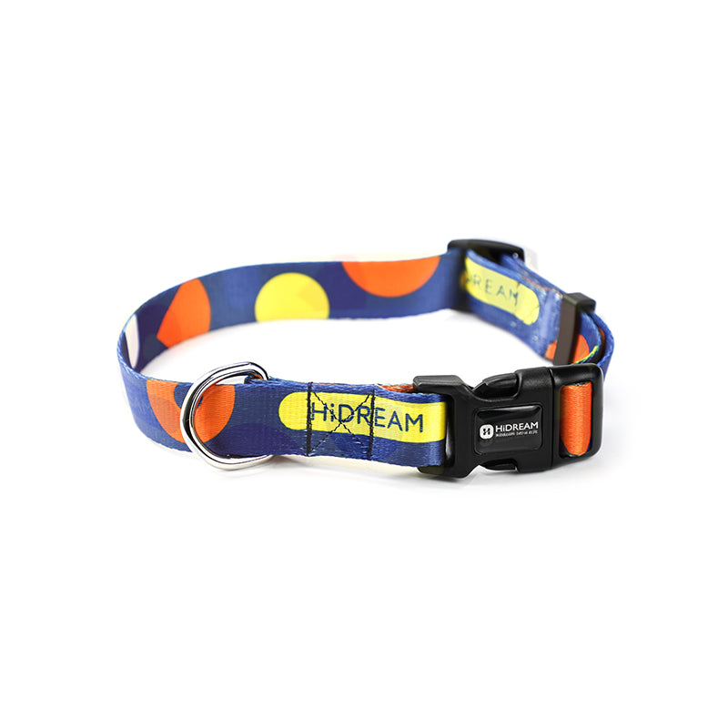 KFX-9152829 Durable High-Density Polyester Dog Collar and Leash with Comfortable Soft Design and Metal Fittings