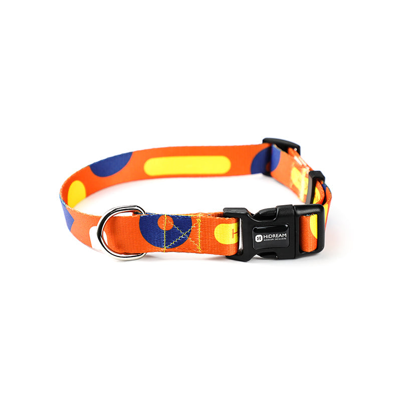 KFX-9152829 Durable High-Density Polyester Dog Collar and Leash with Comfortable Soft Design and Metal Fittings