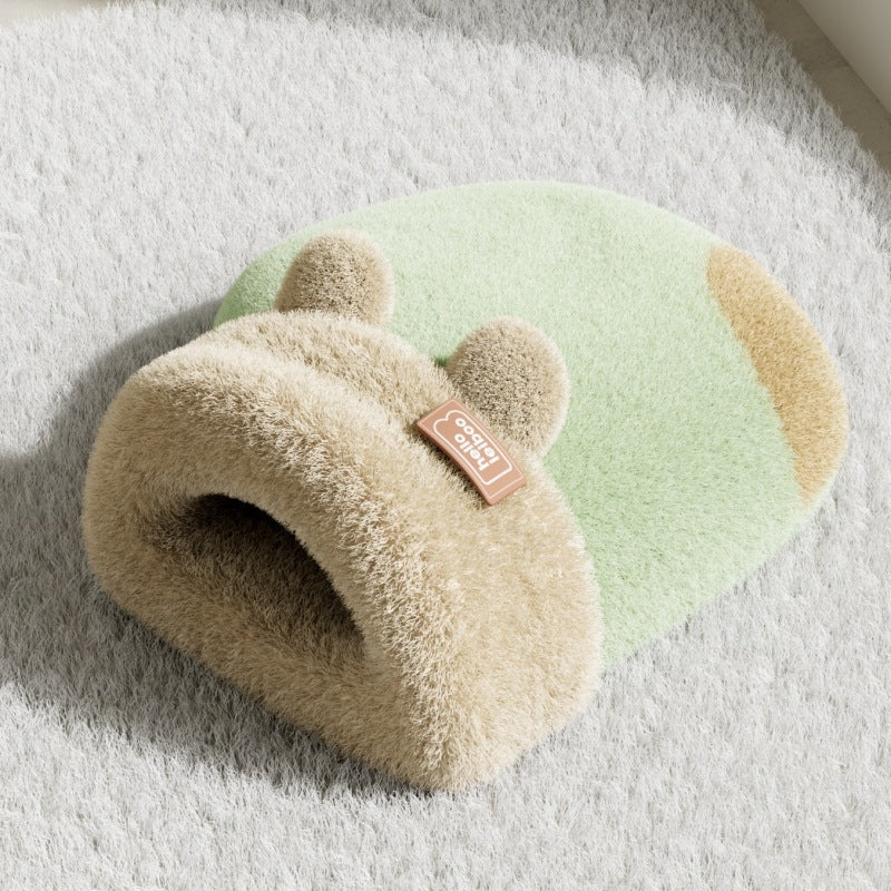 KFX-9153085 Winter Cozy Cat Sleeping Bag in Plush Material - Available in Multiple Designs and Sizes