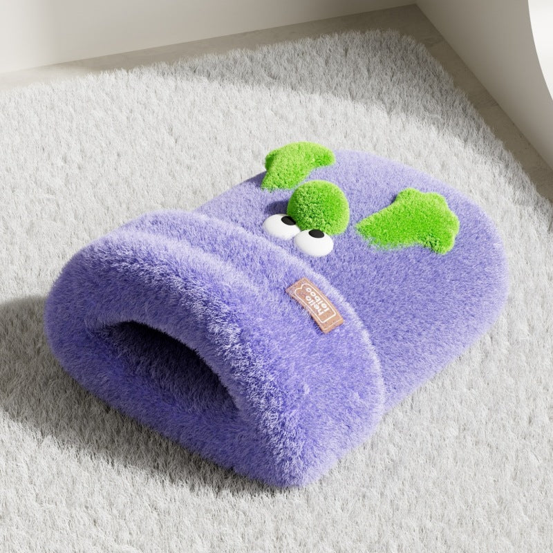 KFX-9153085 Winter Cozy Cat Sleeping Bag in Plush Material - Available in Multiple Designs and Sizes