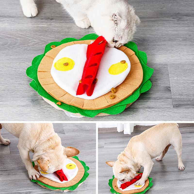 KFX-9153853 Interactive Snuffle Mat for Dogs - Plush Puzzle Training Toy with Layered Food Design for Stress Relief and Intelligence Development