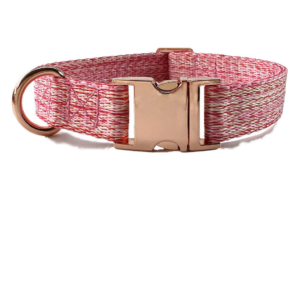 KFX-9154877 Faux Linen Dog Leash with Metal Buckle in Multiple Colors