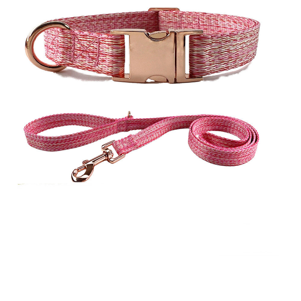 KFX-9154877 Faux Linen Dog Leash with Metal Buckle in Multiple Colors