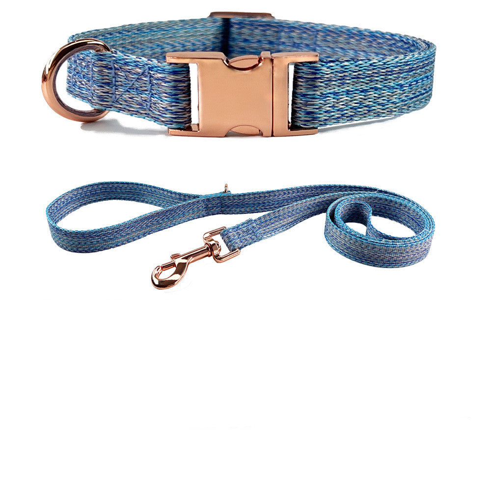 KFX-9154877 Faux Linen Dog Leash with Metal Buckle in Multiple Colors