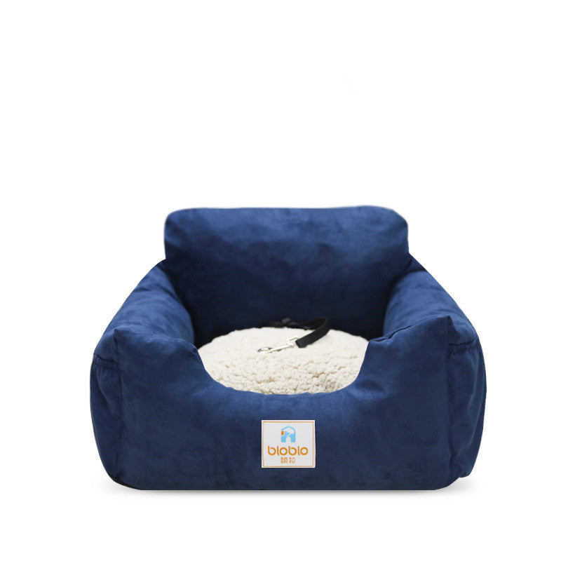 KFX-9155261 Detachable Anti-Dirty Pet Dog Car Bed Pad in Deep Sea Blue or Khaki