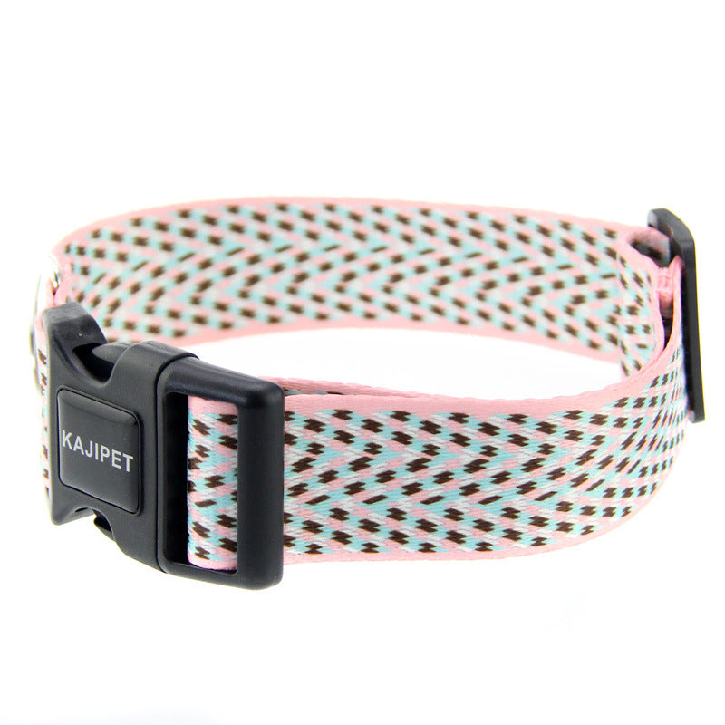 KFX-9158077 Teddy Vest-style Collar and Chest Strap Set for Small and Medium Dogs, Adjustable Nylon Leash and Harness