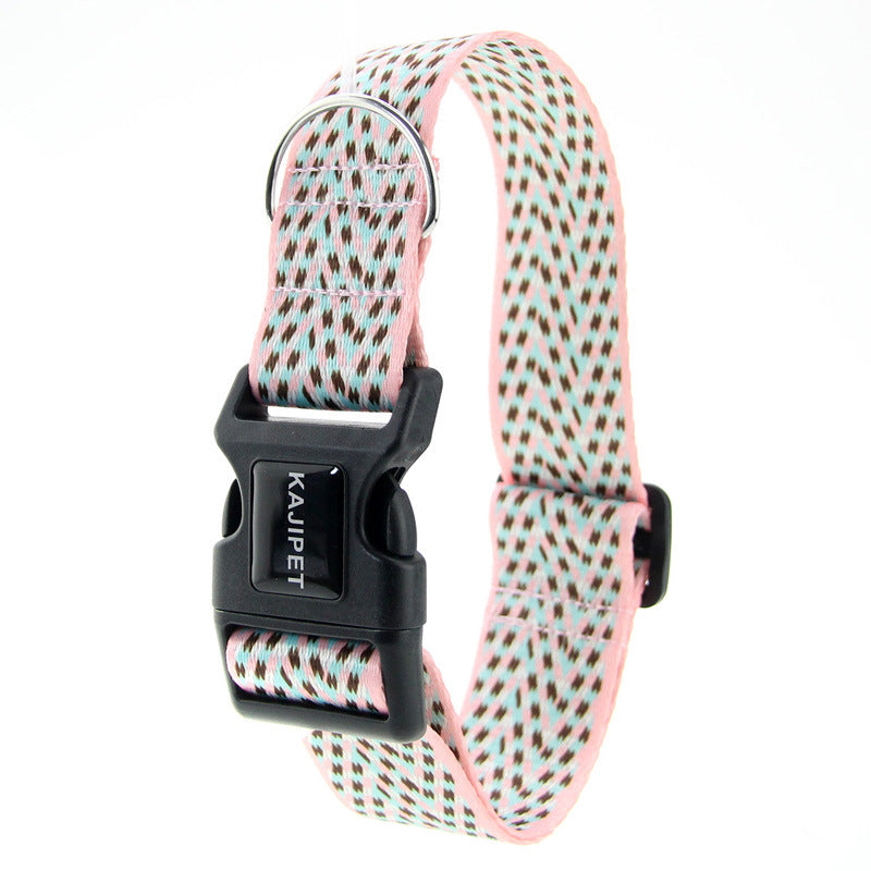 KFX-9158077 Teddy Vest-style Collar and Chest Strap Set for Small and Medium Dogs, Adjustable Nylon Leash and Harness