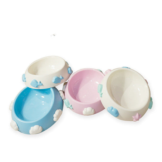 KFX-9158973 Anti-Skid Plastic Dog Bowl with Colorful Designs - Multiple Sizes and Styles Available