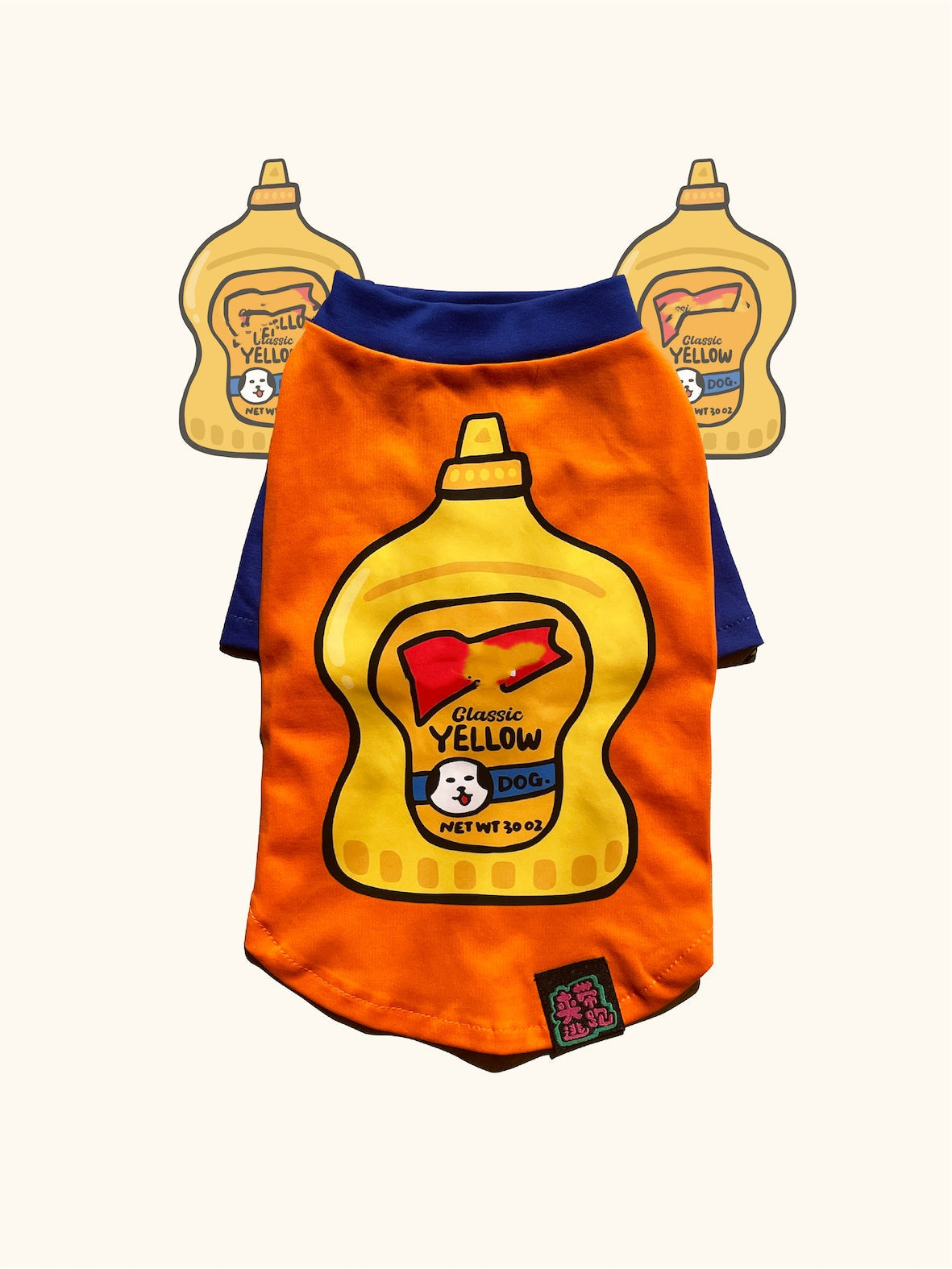 KFX-9159357 Thin Style Pet Apparel for Dogs and Cats in Fun Canned Food Prints