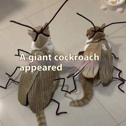 KFX-9169085 DIY Non-Woven Fabric Cat Cockroach Costume Material Kit for Fun Pet Apparel