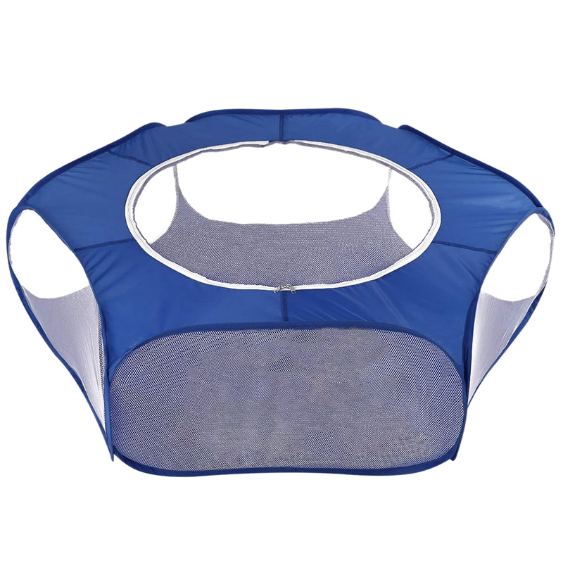 KFX-9169341 Portable Folding Pet Fence with Breathable Zipped Cover and Waterproof Design, Ideal for Small Animals