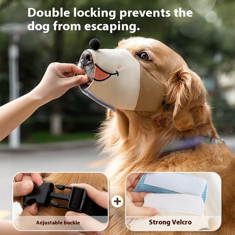 KFX-9173565 Dog Muzzle for Gentle Anti-Bite Protection - Multiple Sizes in Ollie Brown Bear & Bondi Blue Shark