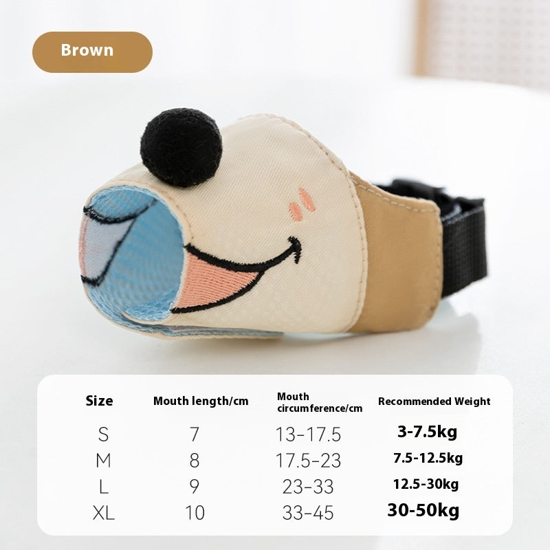 KFX-9173565 Dog Muzzle for Gentle Anti-Bite Protection - Multiple Sizes in Ollie Brown Bear & Bondi Blue Shark