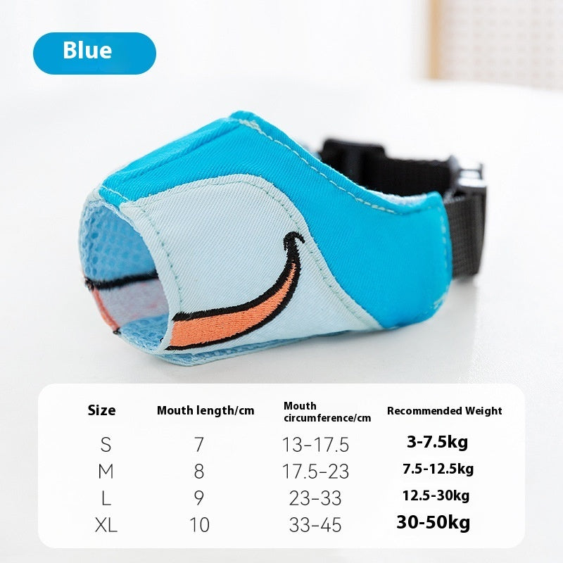 KFX-9173565 Dog Muzzle for Gentle Anti-Bite Protection - Multiple Sizes in Ollie Brown Bear & Bondi Blue Shark
