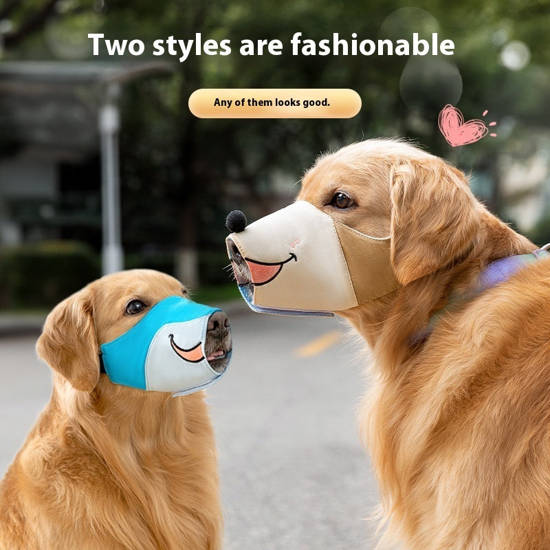 KFX-9173565 Dog Muzzle for Gentle Anti-Bite Protection - Multiple Sizes in Ollie Brown Bear & Bondi Blue Shark