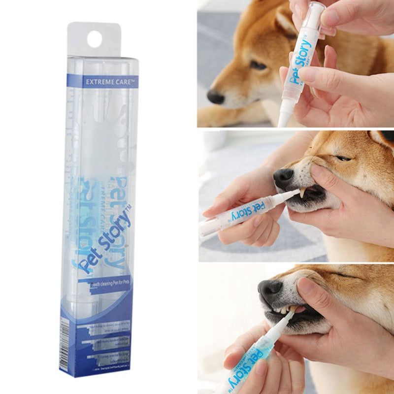 KFX-9177917 Pet Dental Care Kit - Teeth Whitening Pen Set for Dogs and Cats with Soft Brush and Toothbrush, Anti-inflammatory Formula