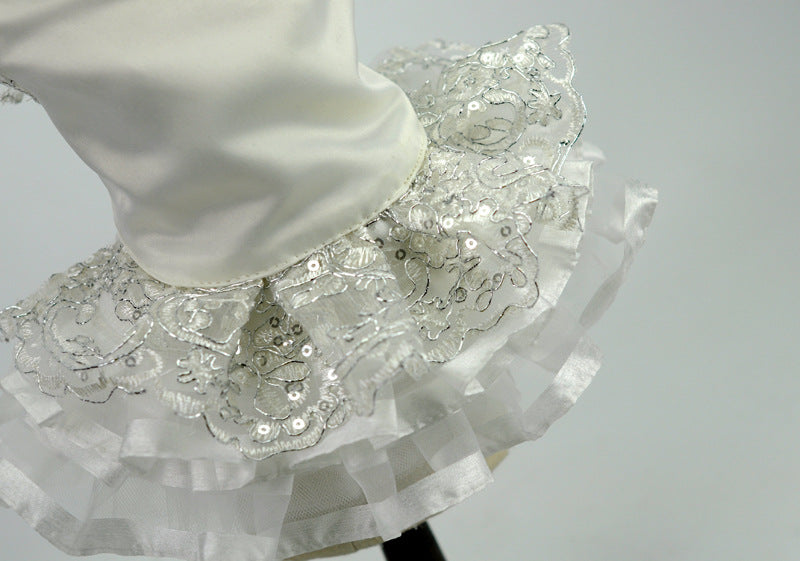 KFX-9178429 Elegant Pet Wedding Skirt Dress for Spring and Autumn in White, Sizes XS to XL