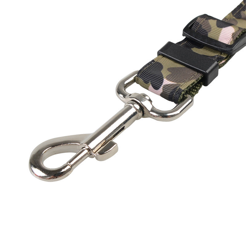 KFX-9179837 Blue Camouflage Pet Retractable Safety Rope - 2.5 * 60CM Polyester Fiber Leash
