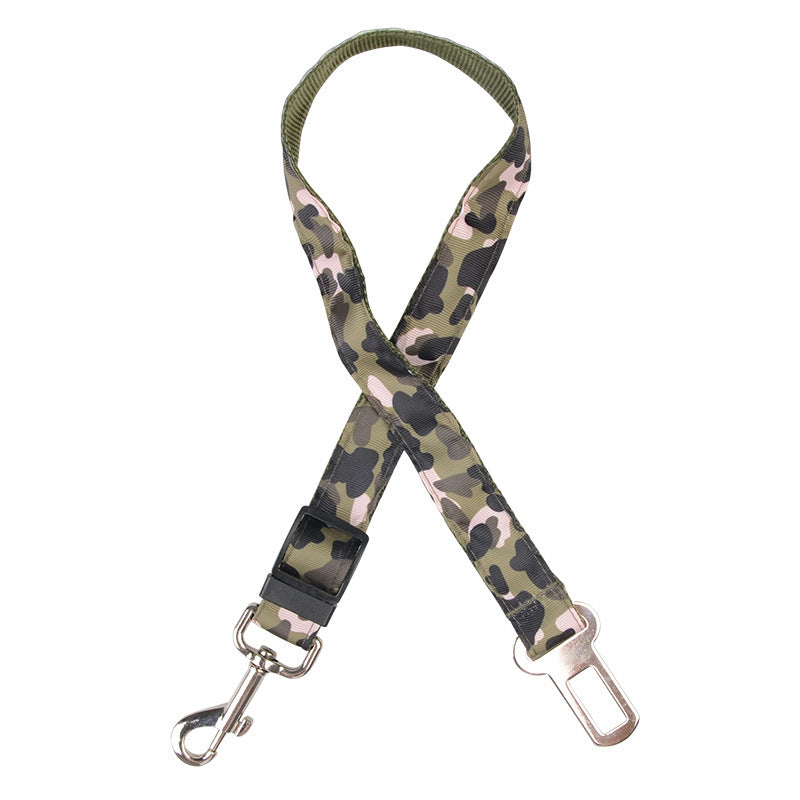 KFX-9179837 Blue Camouflage Pet Retractable Safety Rope - 2.5 * 60CM Polyester Fiber Leash