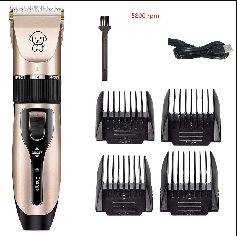 KFX-9181629 Professional Pet Grooming Clipper with Titanium Ceramic Blade and Long-Lasting Battery