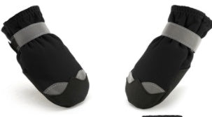 KFX-9182653 Waterproof Winter Dog Boots with Reflective Strips - Warm, Windproof, and Washable Pet Shoes