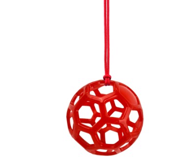 KFX-9184445 Stable Hanging Hay Feeder Toy Ball with Rope - Available in Red, Blue, Green