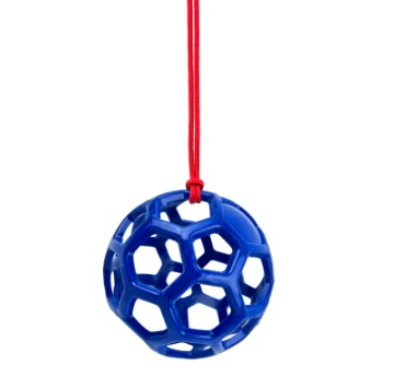 KFX-9184445 Stable Hanging Hay Feeder Toy Ball with Rope - Available in Red, Blue, Green