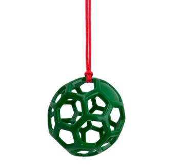 KFX-9184445 Stable Hanging Hay Feeder Toy Ball with Rope - Available in Red, Blue, Green