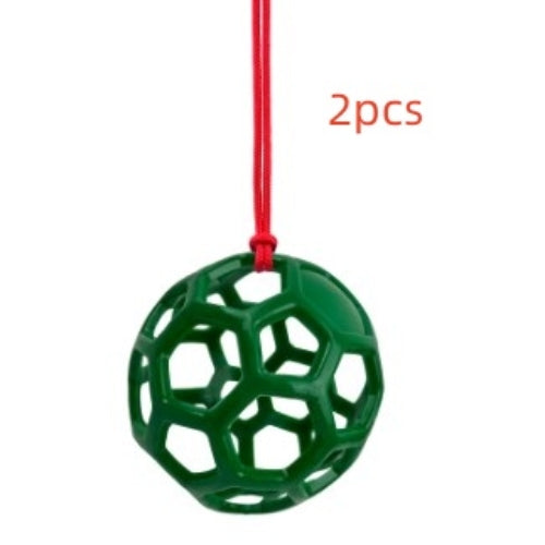 KFX-9184445 Stable Hanging Hay Feeder Toy Ball with Rope - Available in Red, Blue, Green