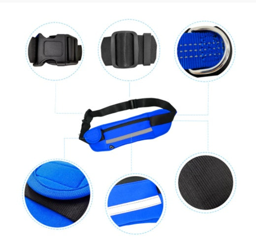 KFX-9185597 Outdoor Adjustable Neoprene Pet Running Leash with Waist Bag for Small and Medium Dogs