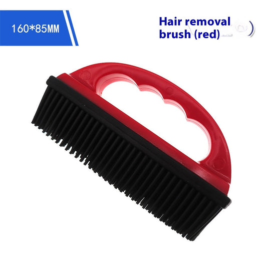 KFX-9187389 Red Pet Hair Removal and Massage Brush for Bathing and Carpet Cleaning