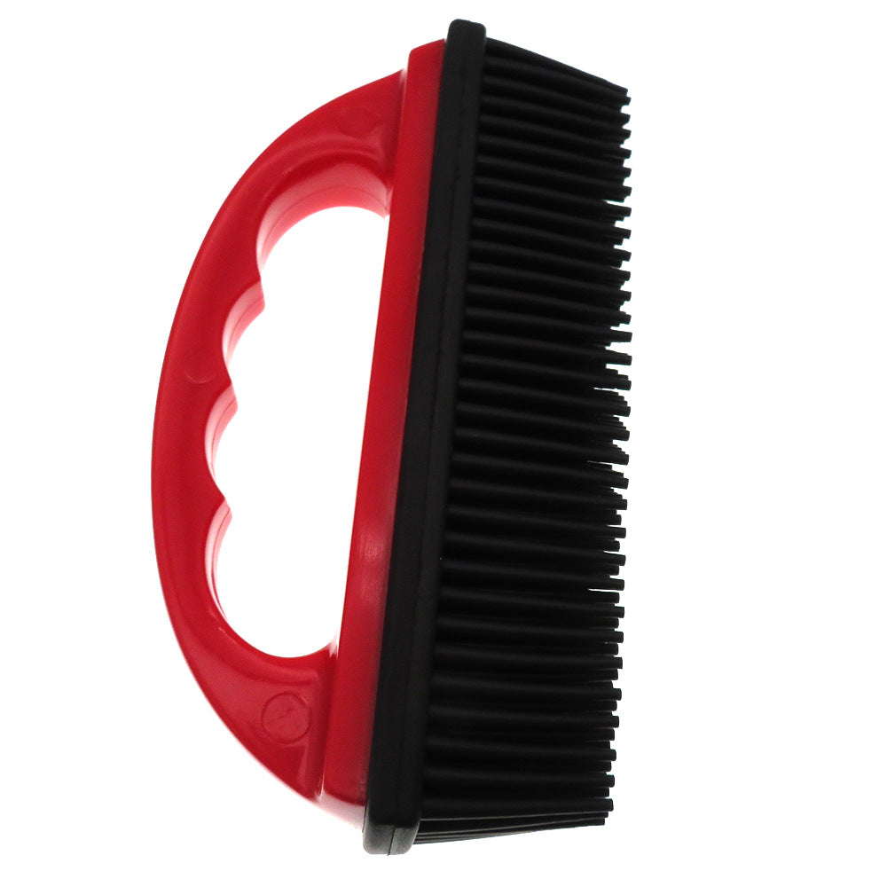 KFX-9187389 Red Pet Hair Removal and Massage Brush for Bathing and Carpet Cleaning