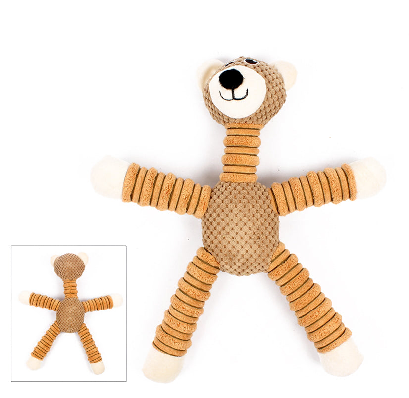 KFX-9191229 Squeaky Plush Dog Toy for Small to Large Dogs - Funny Chew Elephant, Pig, Bear