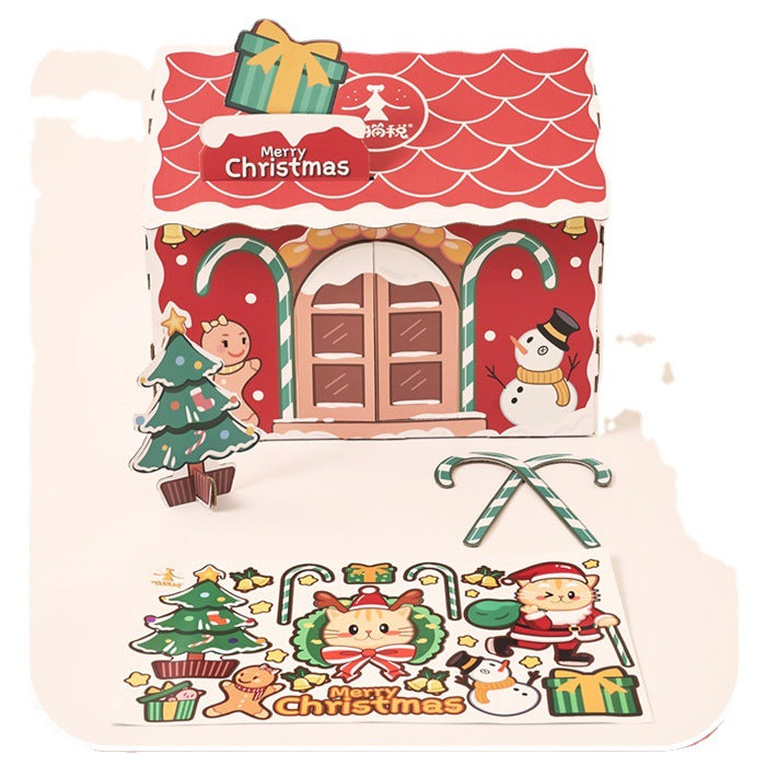 KFX-9191613 Limited Edition Christmas Corrugated Paper Cat Scratcher Nest