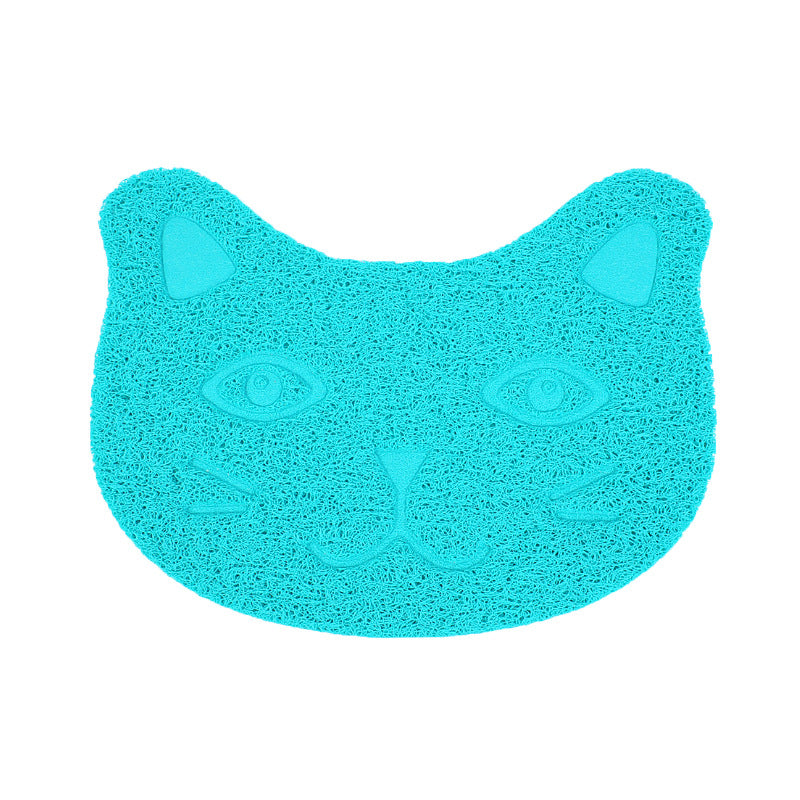 KFX-9193405 PVC Waterproof Pet Bowl Mat with Paw Print Design - 30x40cm Cat Litter Pad
