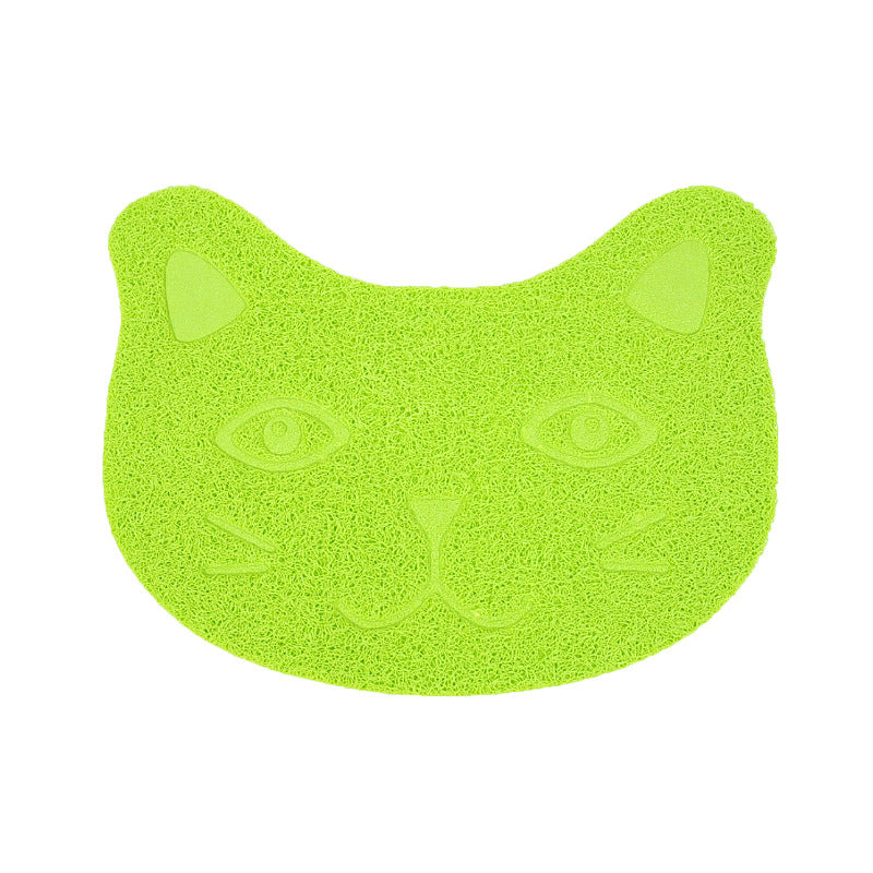 KFX-9193405 PVC Waterproof Pet Bowl Mat with Paw Print Design - 30x40cm Cat Litter Pad