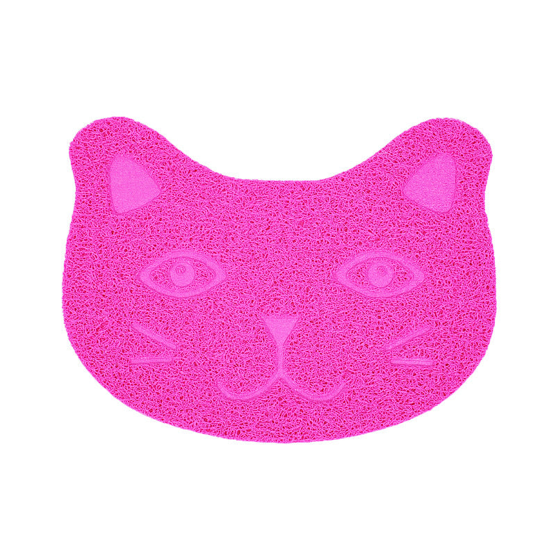 KFX-9193405 PVC Waterproof Pet Bowl Mat with Paw Print Design - 30x40cm Cat Litter Pad