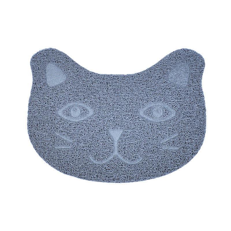 KFX-9193405 PVC Waterproof Pet Bowl Mat with Paw Print Design - 30x40cm Cat Litter Pad
