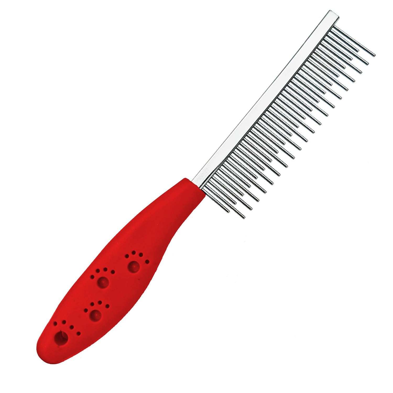 KFX-9194813 2-in-1 Pet Grooming Comb for Dogs and Cats with Short and Long Teeth - Dematting Tool for Long Hair