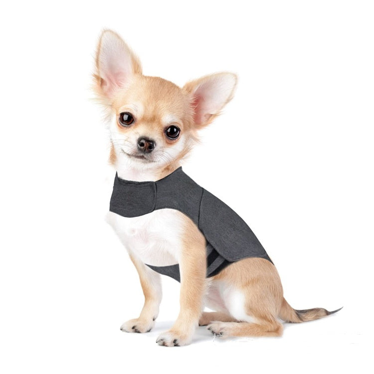 KFX-9196989 Cozy Dog Anxiety Jacket - Warm Vest in Heather Gray for All Sizes