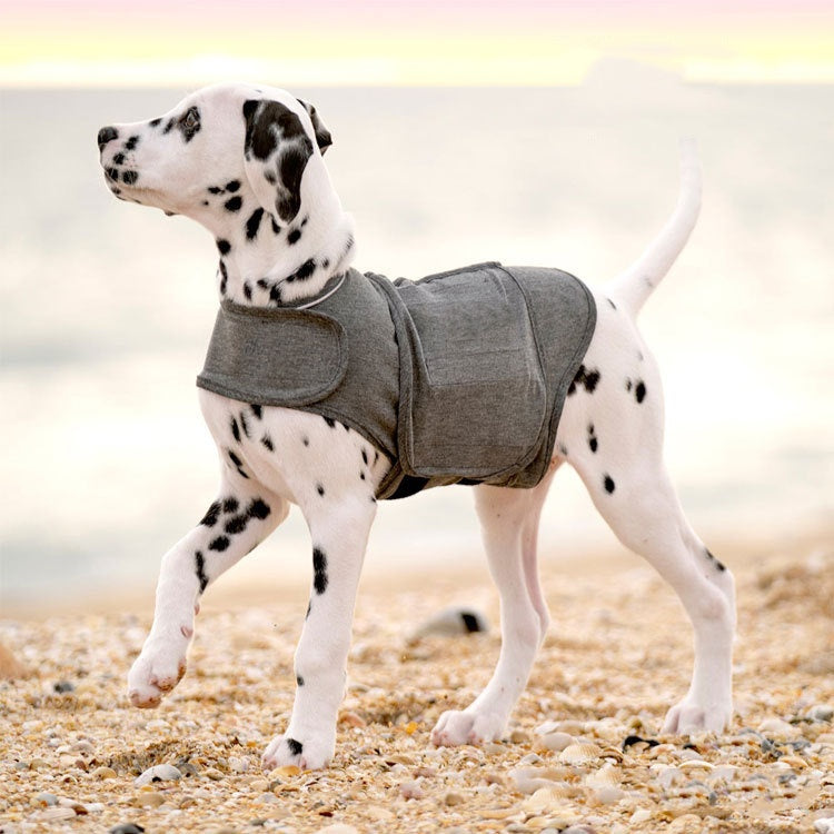 KFX-9196989 Cozy Dog Anxiety Jacket - Warm Vest in Heather Gray for All Sizes