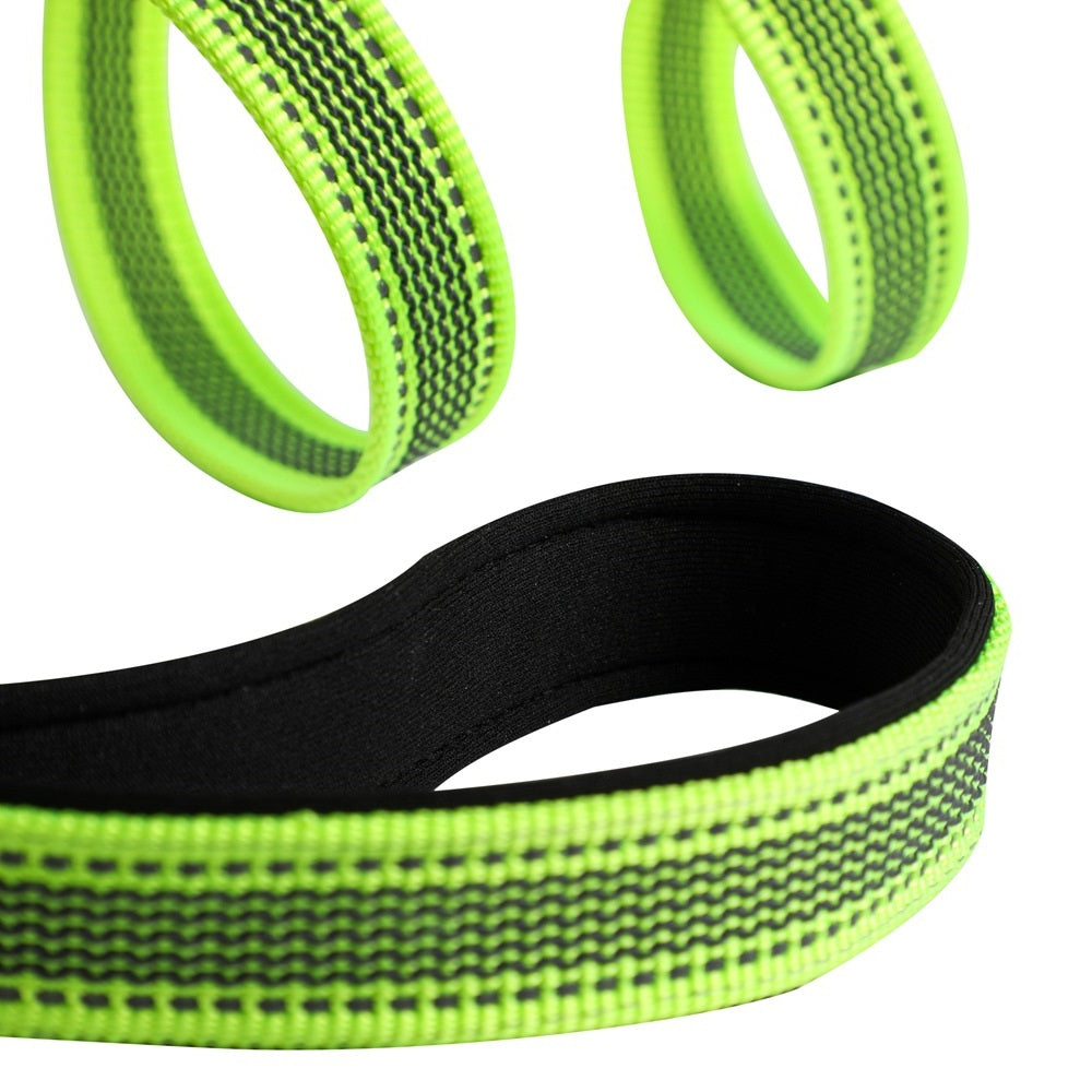 KFX-9197117 Reflective Nylon Pet Traction Rope with Non-Slip Handle, Multiple Lengths Available