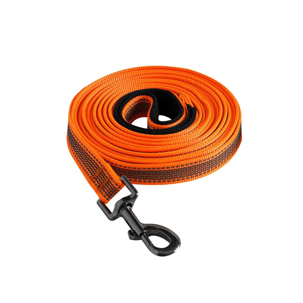 KFX-9197117 Reflective Nylon Pet Traction Rope with Non-Slip Handle, Multiple Lengths Available
