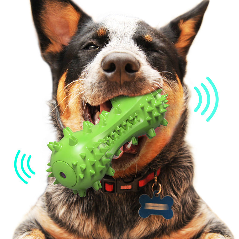 KFX-9198141 Talking Dog Toothbrush Toy - Interactive Dental Chew for Dogs in Blue, Green, Yellow