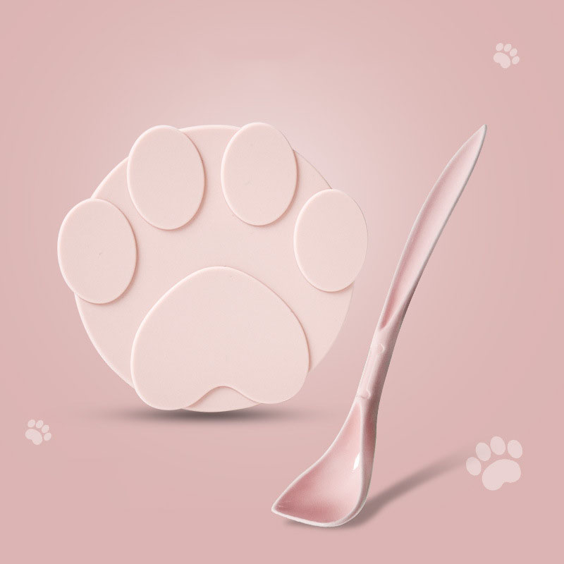 KFX-9198781 Universal Silicone Lid for Dog Canned Food - Fresh-Keeping Sealing Solution with Spoon Options