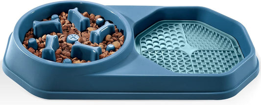 KFX-9200573 Interactive Slow Feeder Dog Bowl for Healthy Eating, Anti-Gulping Design to Prevent Choking and Bloat